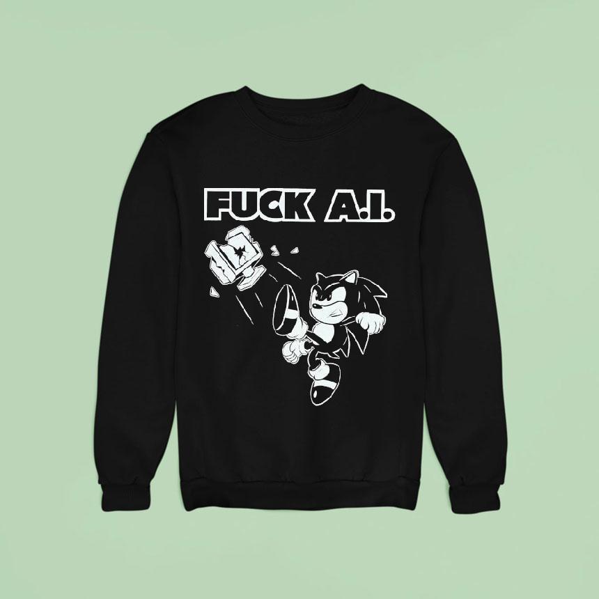 Fuck Ai The Hedgehog Melcom Brown Sweatshirt Fuck Ai The Hedgehog Melcom Brown Sweatshirt