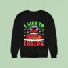 Funny Santa I Like To Slide Inside Christmas Couple Matching Sweatshirt
