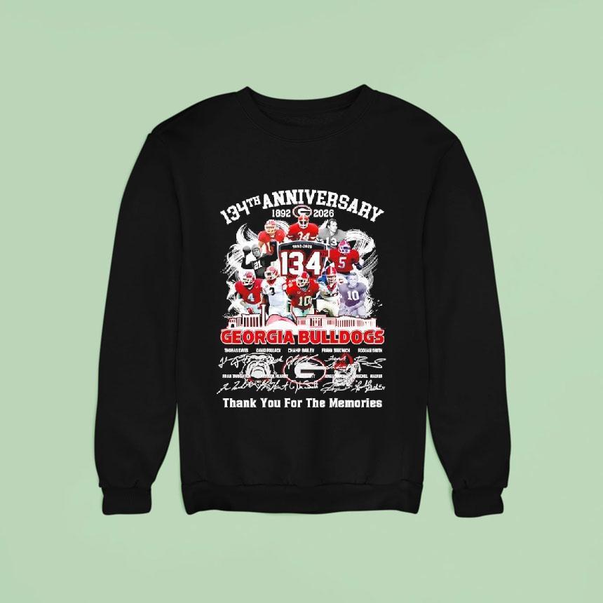 Georgia Bulldogs Th Anniversary Commemorative Signatures Players Sweatshirt Georgia Bulldogs Th Anniversary Commemorative Signatures Players Sweatshirt