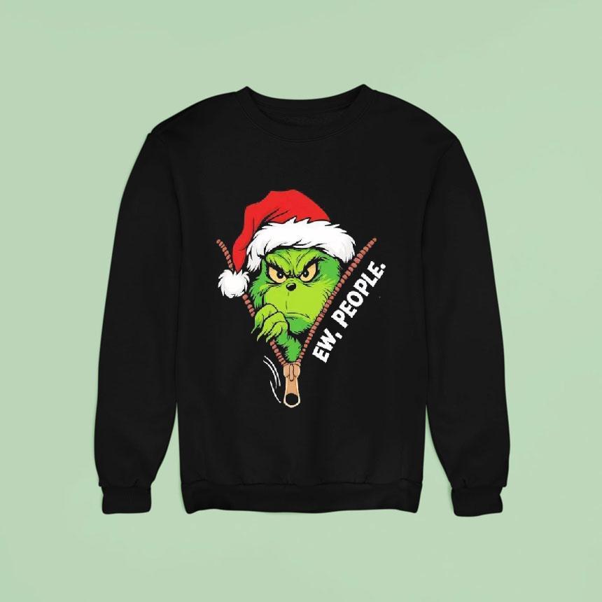 Grinch Ew People Christmas Green Monster Graphic Sweatshirt Grinch Ew People Christmas Green Monster Graphic Sweatshirt