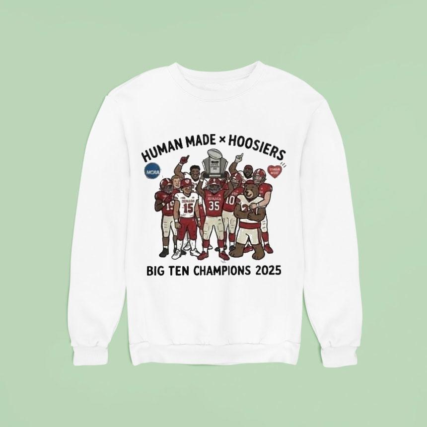 Indiana Hoosiers Big Ten Championship Winner Cfp Ncaa Human Made Sweatshirt Indiana Hoosiers Big Ten Championship Winner Cfp Ncaa Human Made Sweatshirt