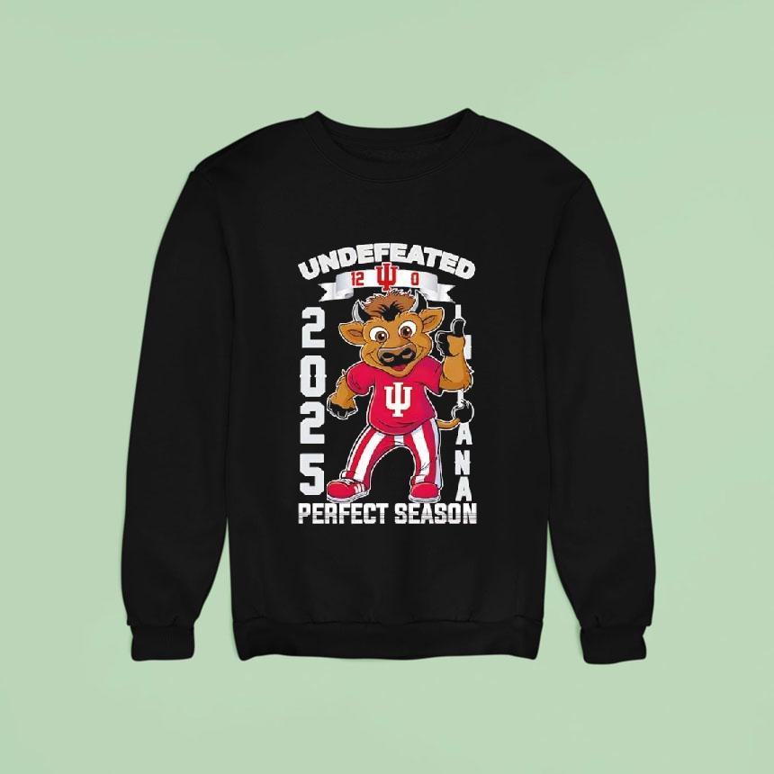Indiana Hoosiers Mascot Undefeated Perfect Season Sweatshirt Indiana Hoosiers Mascot Undefeated Perfect Season Sweatshirt