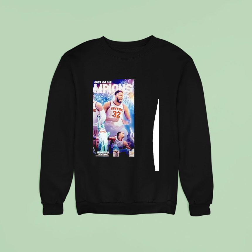 Jalen Brunson And Julius Randle New York Knicks Nba Cup Champions Sweatshirt Jalen Brunson And Julius Randle New York Knicks Nba Cup Champions Sweatshirt