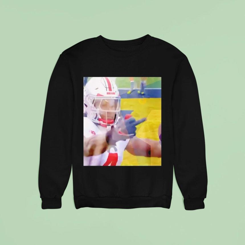 Jeremiah Smith Flips Off Michigan Fan Sweatshirt Jeremiah Smith Flips Off Michigan Fan Sweatshirt