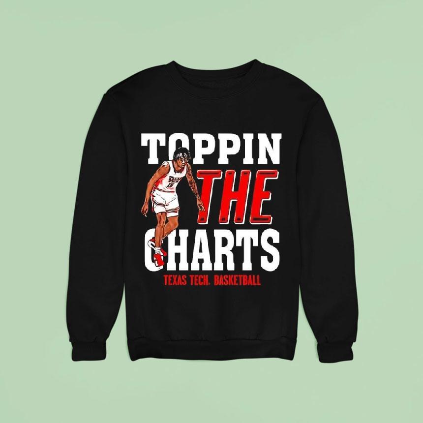 Jt Toppin Texas Tech Red Raiders Basketball Toppin The Charts Player Sweatshirt Jt Toppin Texas Tech Red Raiders Basketball Toppin The Charts Player Sweatshirt