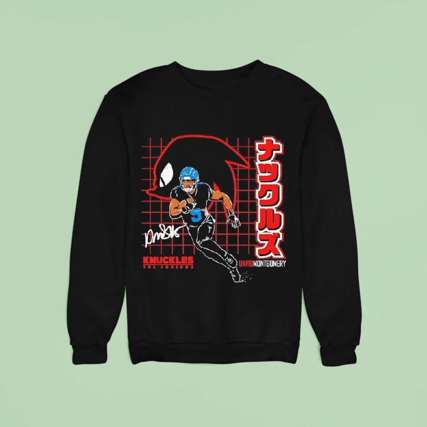 Knuckles The Echidna David Montgomery Detroit Lions Football Sweatshirt Knuckles The Echidna David Montgomery Detroit Lions Football Sweatshirt