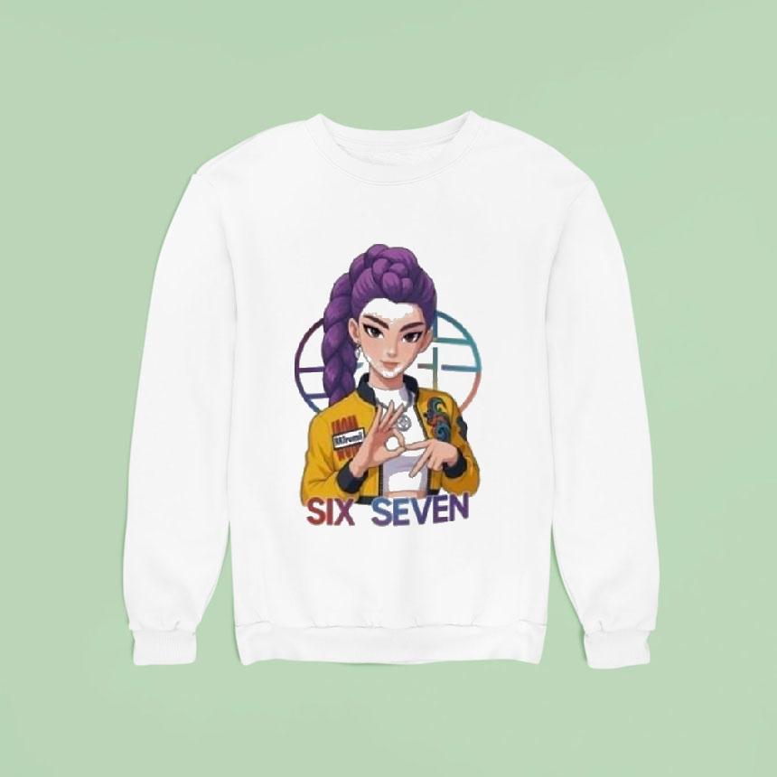 Kpop Demon Hunters Rumi Six Seven Sweatshirt Kpop Demon Hunters Rumi Six Seven Sweatshirt