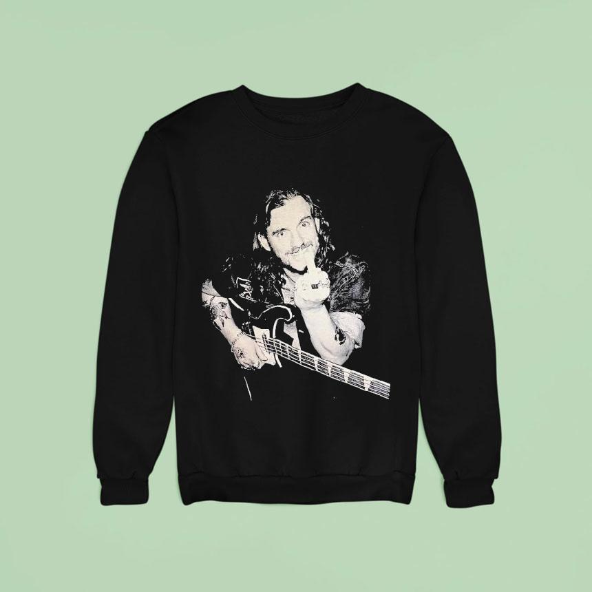 Lemmy Backstage Middle Finger Guitar Sweatshirt Lemmy Backstage Middle Finger Guitar Sweatshirt
