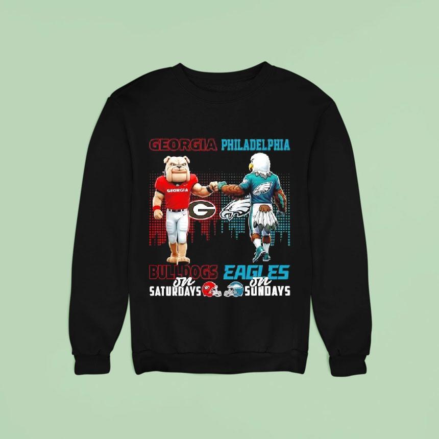 Mascot Of Georgia Bulldog On Saturdays And Philadelphia Eagles On Sundays Sweatshirt Mascot Of Georgia Bulldog On Saturdays And Philadelphia Eagles On Sundays Sweatshirt