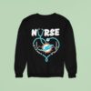Miami Dolphins Nurse It S A Work Of Heart Heartbeat Stethoscope Sweatshirt