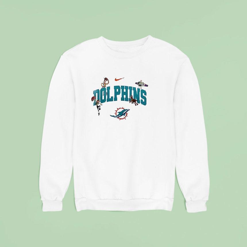 Miami Dolphins X Toy Story Meets Football Sweatshirt Miami Dolphins X Toy Story Meets Football Sweatshirt