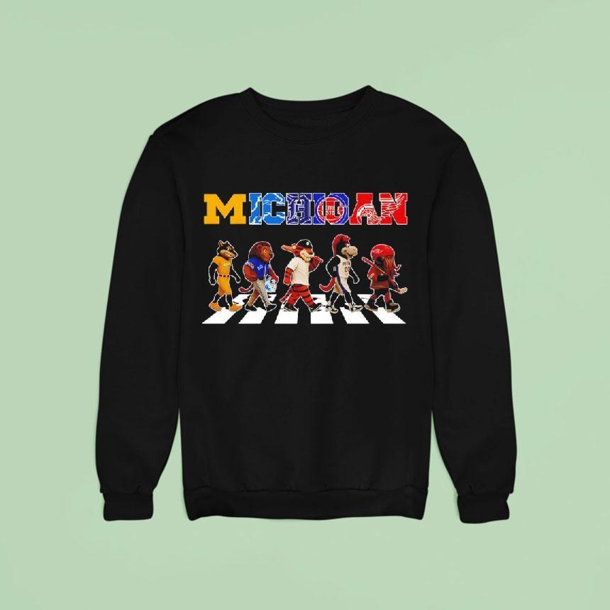 Michigan Sports Team Abbey Road Signatures Masco Sweatshirt Michigan Sports Team Abbey Road Signatures Masco Sweatshirt