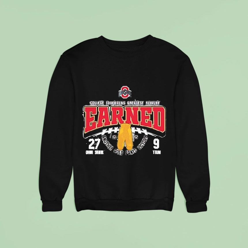 Ohio State Buckeyes Gold Pants Earned Sweatshirt Ohio State Buckeyes Gold Pants Earned Sweatshirt