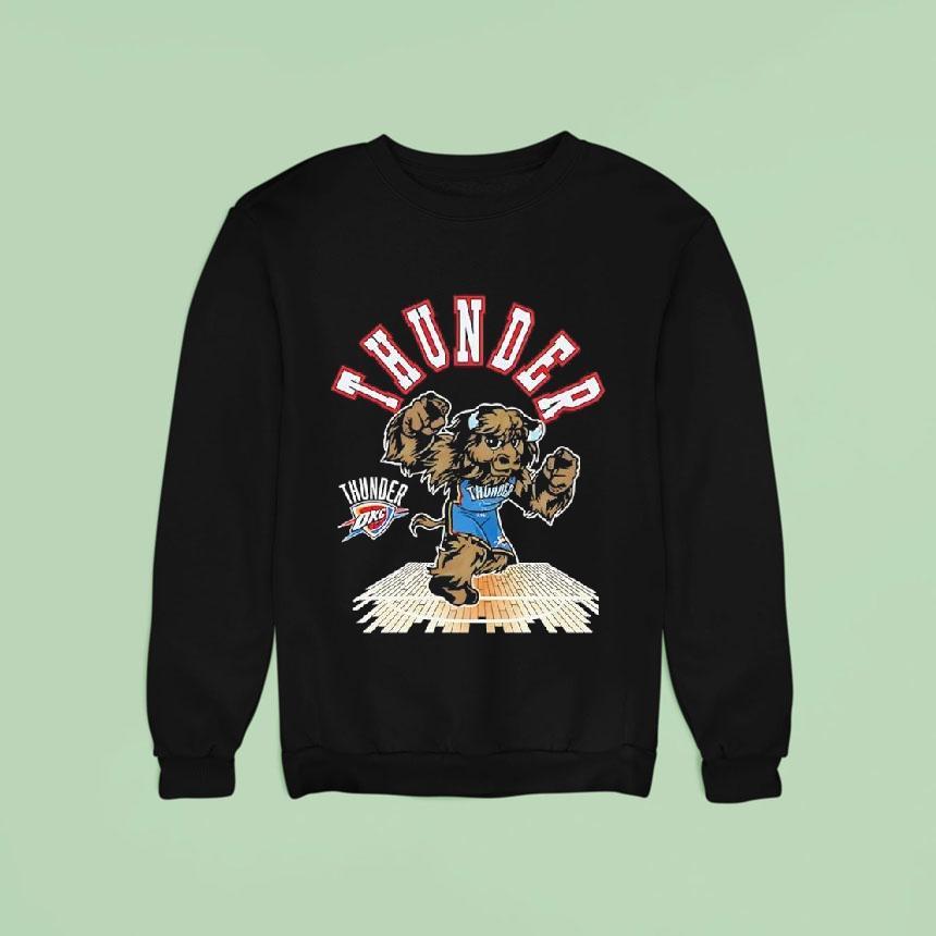 Oklahoma City Thunder Mascot Basketball Sweatshirt Oklahoma City Thunder Mascot Basketball Sweatshirt