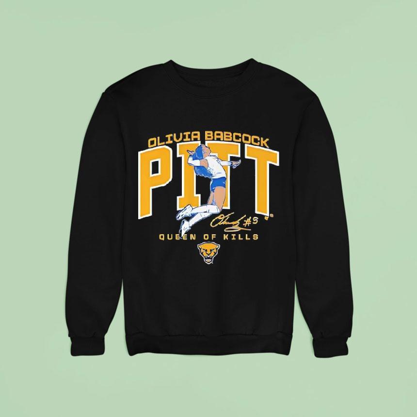 Olivia Babcock Pitt Panthers Volleyball Queen Of Kills Signature Sweatshirt Olivia Babcock Pitt Panthers Volleyball Queen Of Kills Signature Sweatshirt