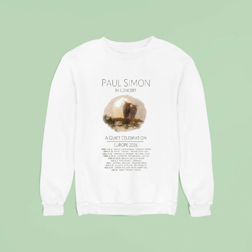 Paul Simon A Quiet Celebration Europe Tour Sweatshirt Paul Simon A Quiet Celebration Europe Tour Sweatshirt
