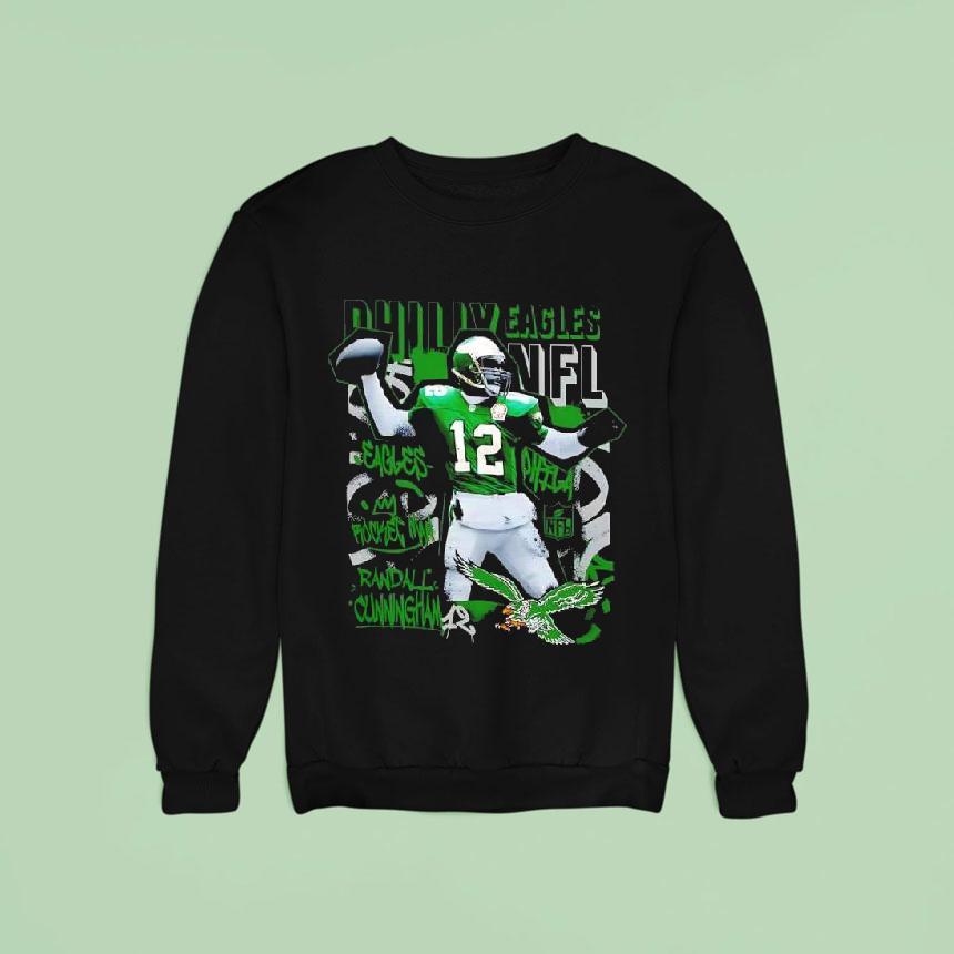 Philadelphia Eagles Randall Cunningham Star Player Sweatshirt Philadelphia Eagles Randall Cunningham Star Player Sweatshirt