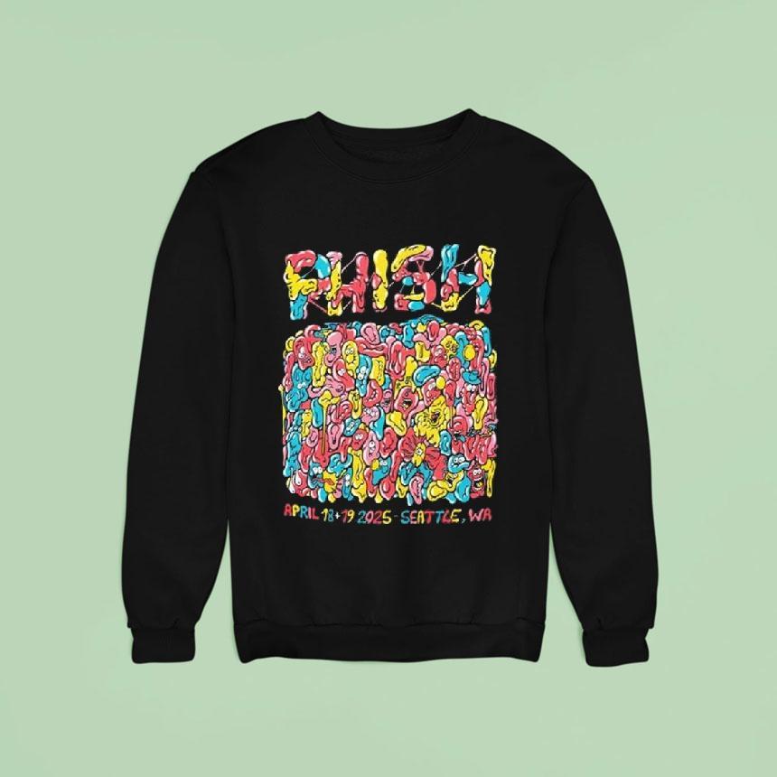 Phish Seattle Gum Wall Spring Tour Sweatshirt Phish Seattle Gum Wall Spring Tour Sweatshirt