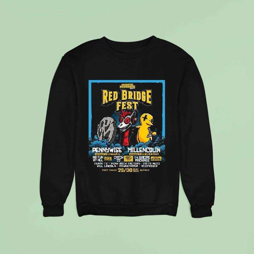 Red Bridge Fest Pennywise Millencolin Qubec Canada Sweatshirt Red Bridge Fest Pennywise Millencolin Qubec Canada Sweatshirt