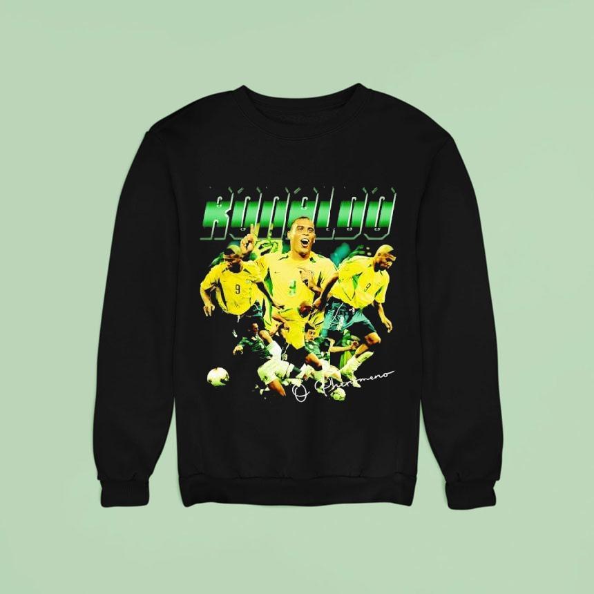 Ronaldo Nazario Brazil National Football Team Signature Sweatshirt Ronaldo Nazario Brazil National Football Team Signature Sweatshirt