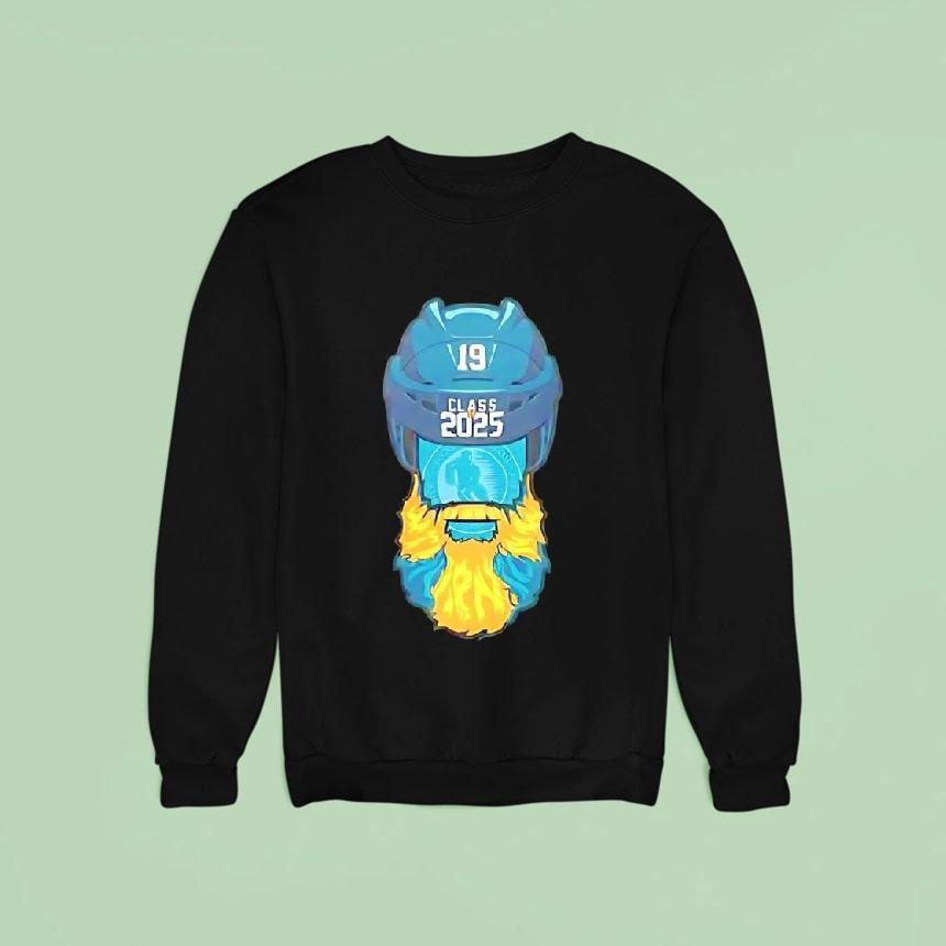 San Jose Sharks Jumbo Hall Of Fame Beard Logo Sweatshirt San Jose Sharks Jumbo Hall Of Fame Beard Logo Sweatshirt