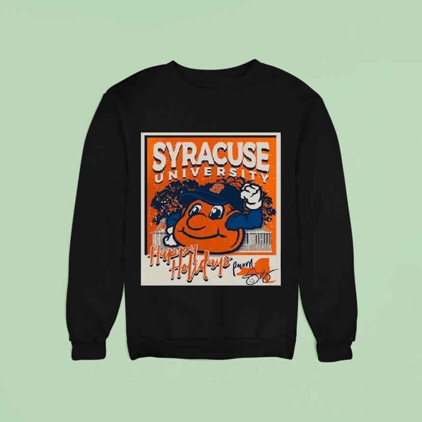 Syracuse Orange Snowy Polaroid Sweatshirt Syracuse Orange Snowy Polaroid Sweatshirt