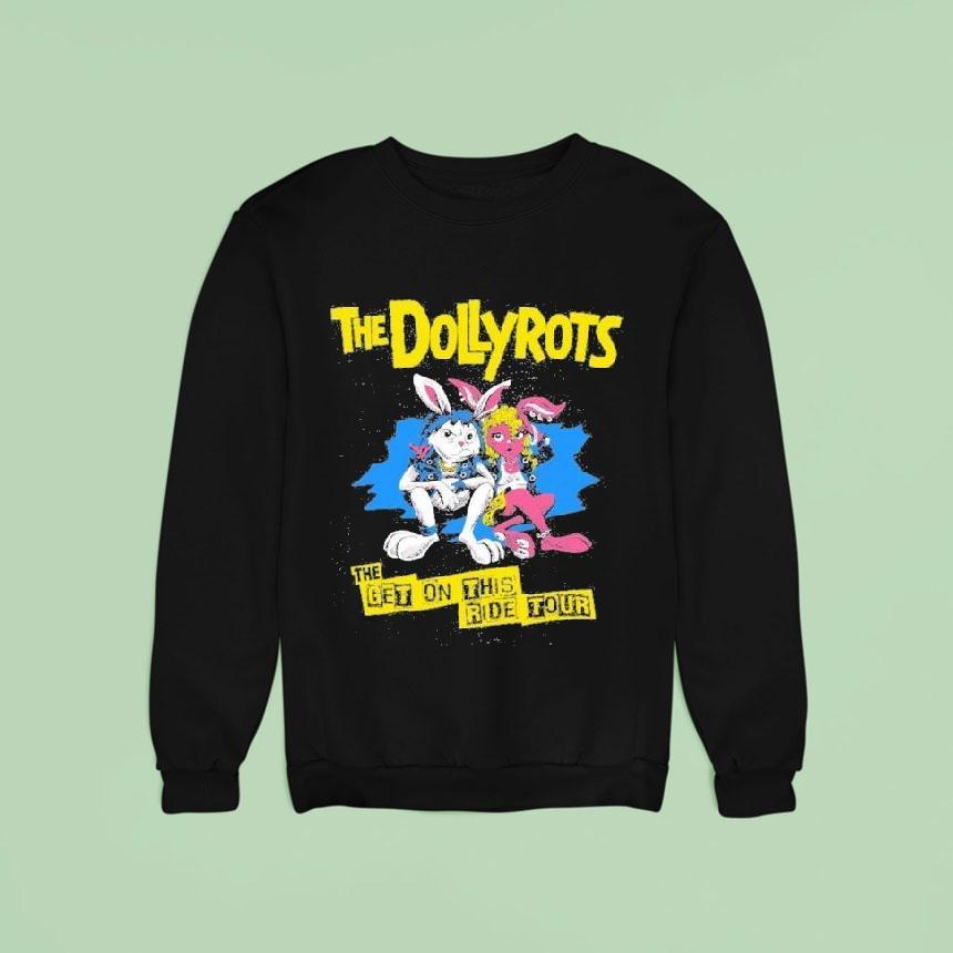 The Dollyrots The Get On This Ride Summer Tour Bunny Sweatshirt The Dollyrots The Get On This Ride Summer Tour Bunny Sweatshirt