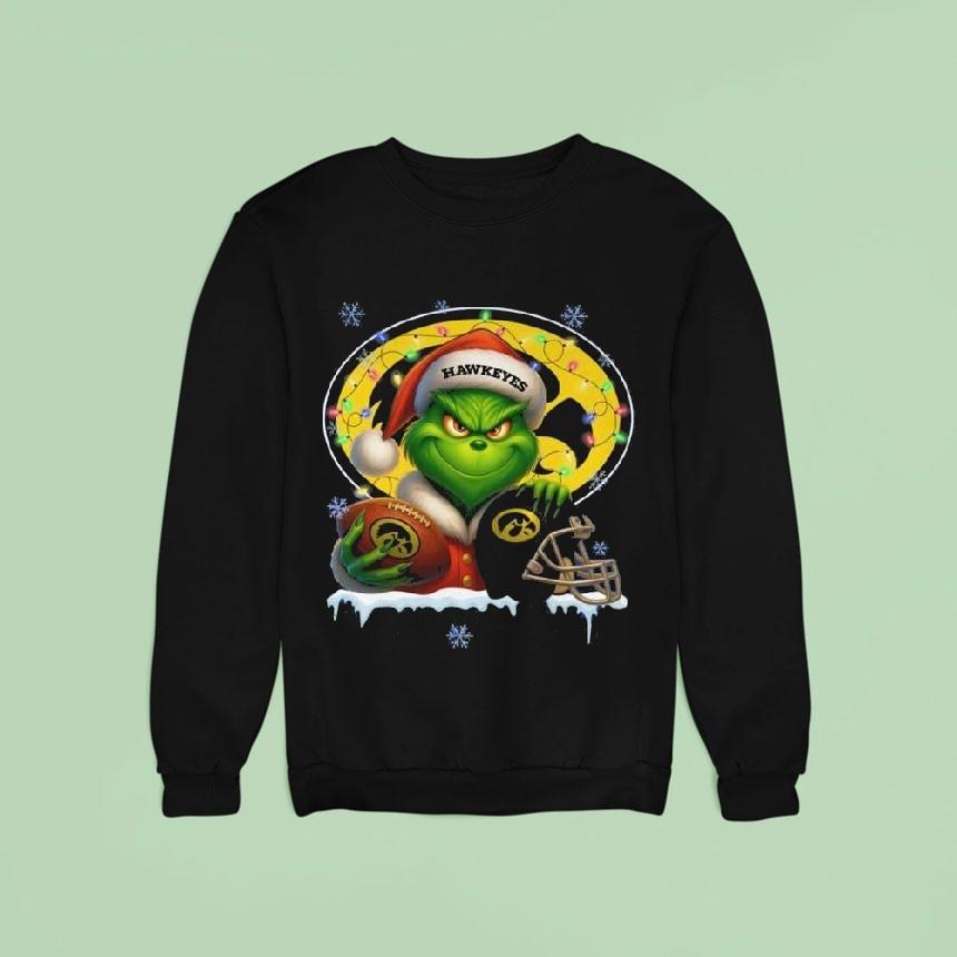 The Grinch X Ball And Helmet Iowa Hawkeyes Merry Christmas Sweatshirt The Grinch X Ball And Helmet Iowa Hawkeyes Merry Christmas Sweatshirt