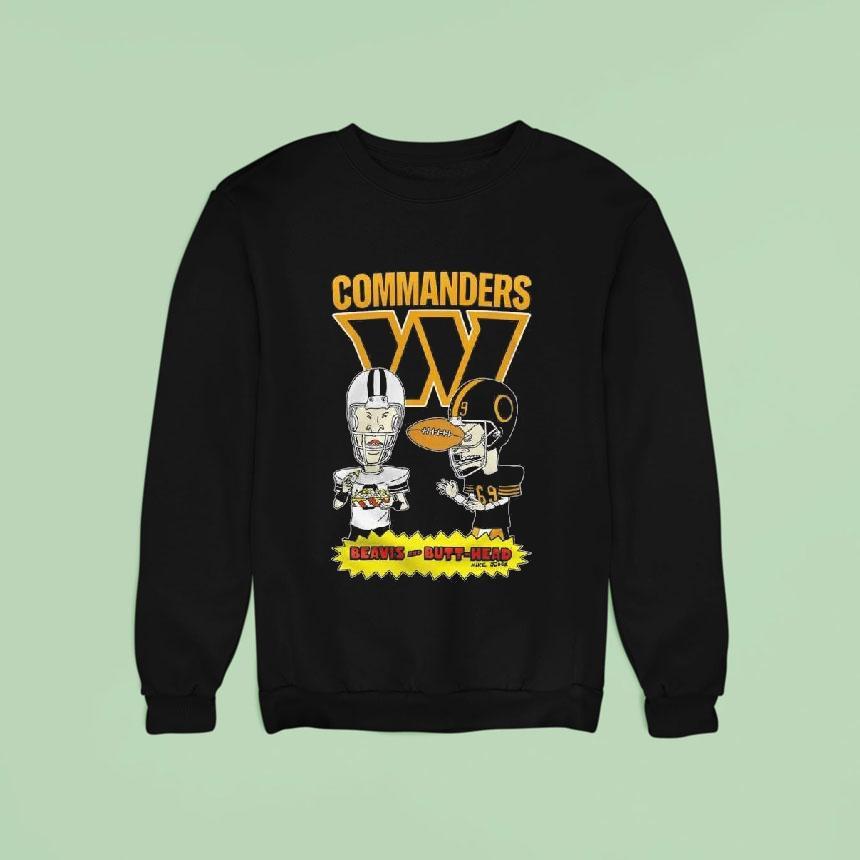 Washington Commanders Beavis And Butt Head Sweatshirt Washington Commanders Beavis And Butt Head Sweatshirt