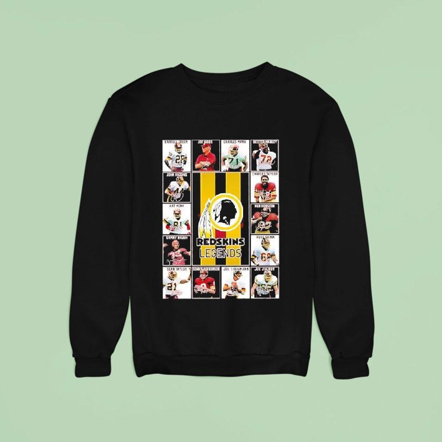 Washington Redskins Legends Featuring A Collage Manes Players Sweatshirt Washington Redskins Legends Featuring A Collage Manes Players Sweatshirt