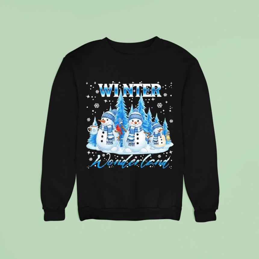 Winter Wonderland Snowman Family Snowflake Cozy Winter Scene Sweatshirt Winter Wonderland Snowman Family Snowflake Cozy Winter Scene Sweatshirt