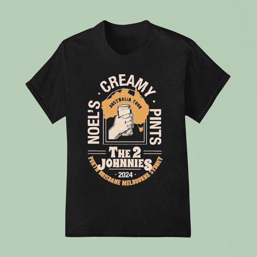 The Johnnies Noel S Creamy Pints Australia Tour T Shirt