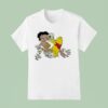 Winnie The Pooh Pouring Honey On Betty Boop T Shirt