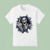 Worry Club Bone Daddy Skeleton Middle Finger T Shirt