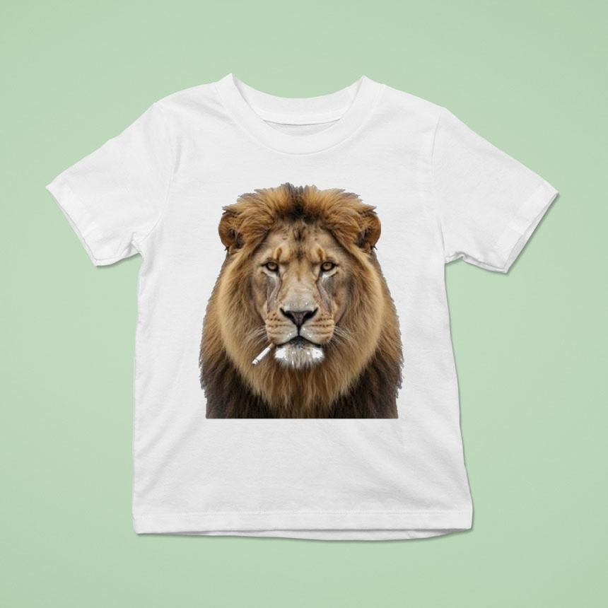 Lion Smoking Cigarette T Shirt Lion Smoking Cigarette T Shirt