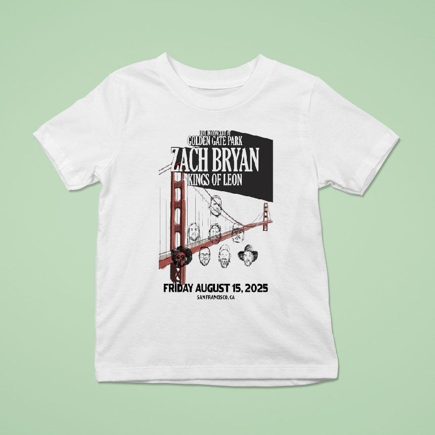 Zach Bryan Friday August Golden Gate Park San Francisco Ca Tour T Shirt Zach Bryan Friday August Golden Gate Park San Francisco Ca Tour T Shirt