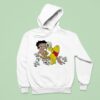 Winnie The Pooh Pouring Honey On Betty Boop Hoodie