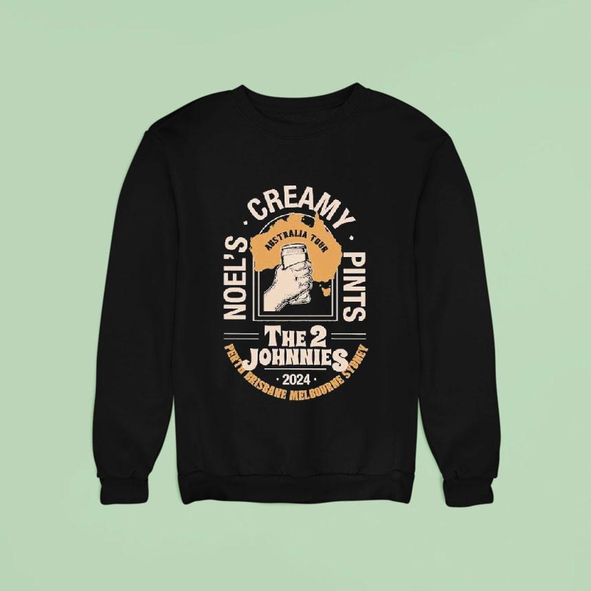 The Johnnies Noel S Creamy Pints Australia Tour Sweatshirt The Johnnies Noel S Creamy Pints Australia Tour Sweatshirt