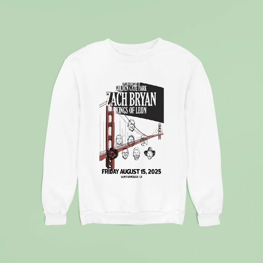 Zach Bryan Friday August Golden Gate Park San Francisco Ca Tour Sweatshirt Zach Bryan Friday August Golden Gate Park San Francisco Ca Tour Sweatshirt